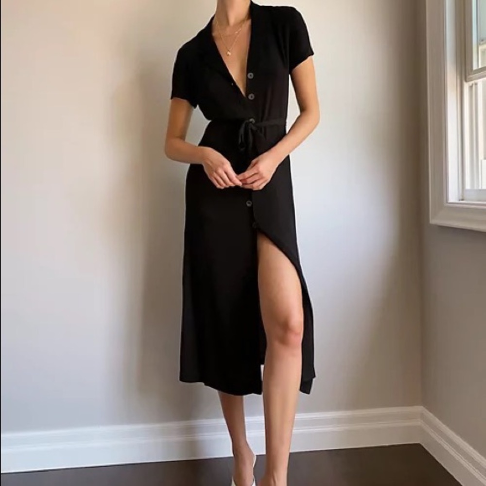 Wilfred Black Midi Dress
